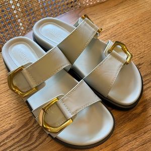 Charles & Keith Leather Buckle Sandals - NEW